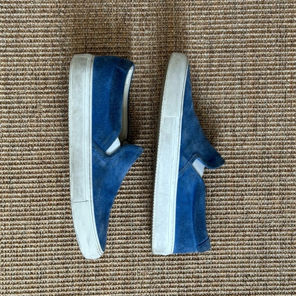 Common Projects Blue Suede Slip On Sneakers - Picture 2 of 4